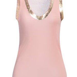 Zadig and Voltaire Scoop Neck Sleeveless Top Pink Size M